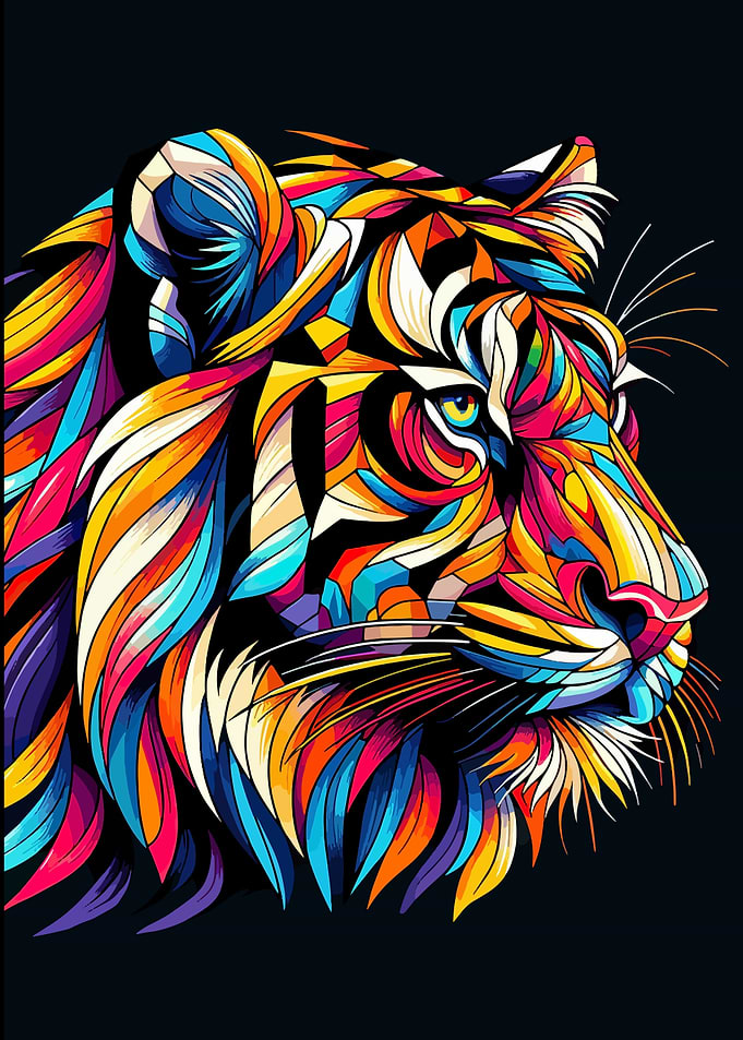 Tiger wpap pop art