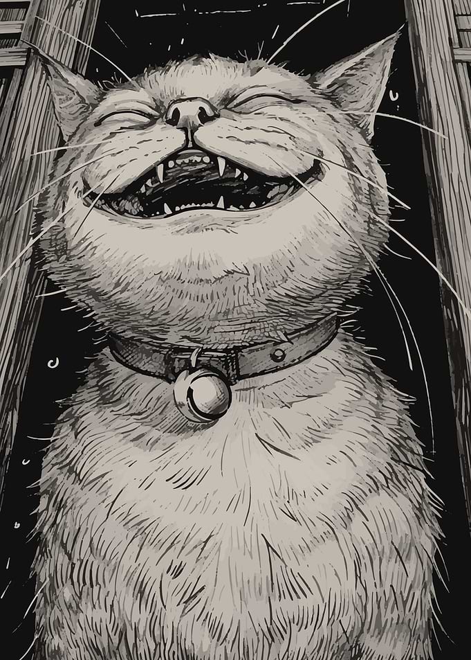 Sarcastic grinning cat