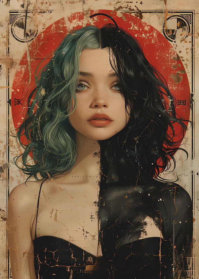 Vintage Young Goth Girl