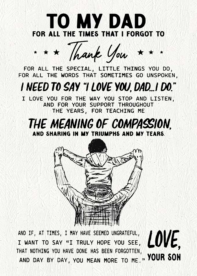 To My Dad Dad Birthday
