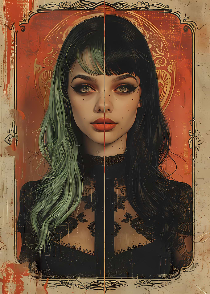 Vintage Young Goth Girl
