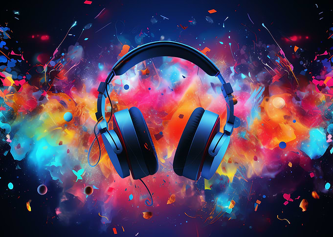 Headphones music