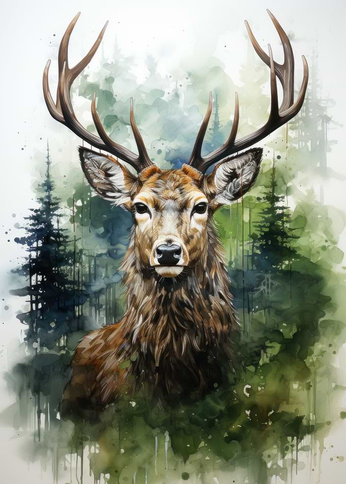 Deer Watercolor