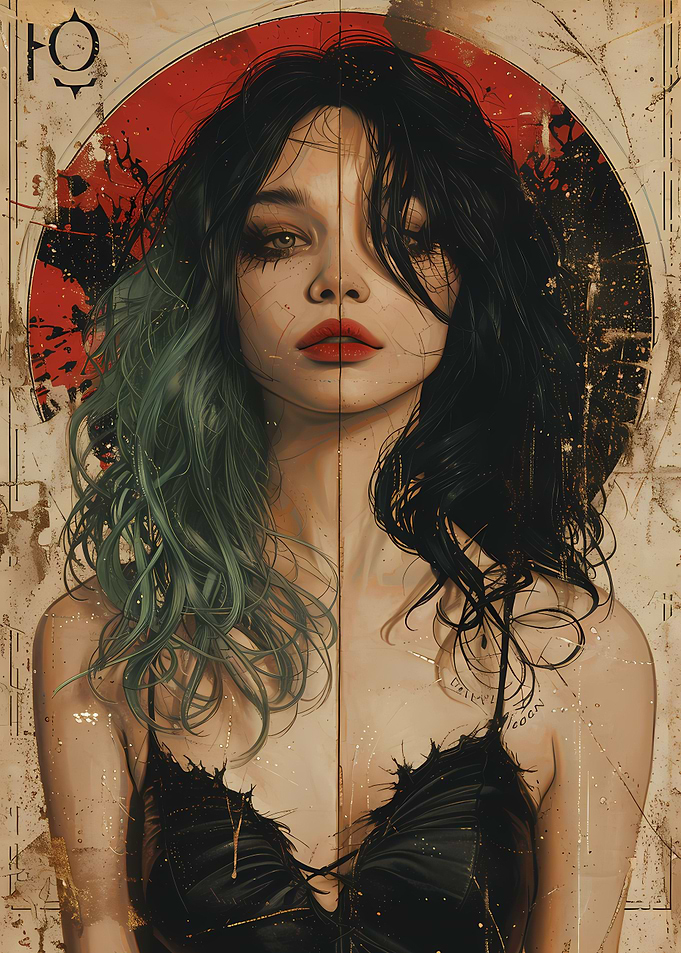 Vintage Young Goth Girl