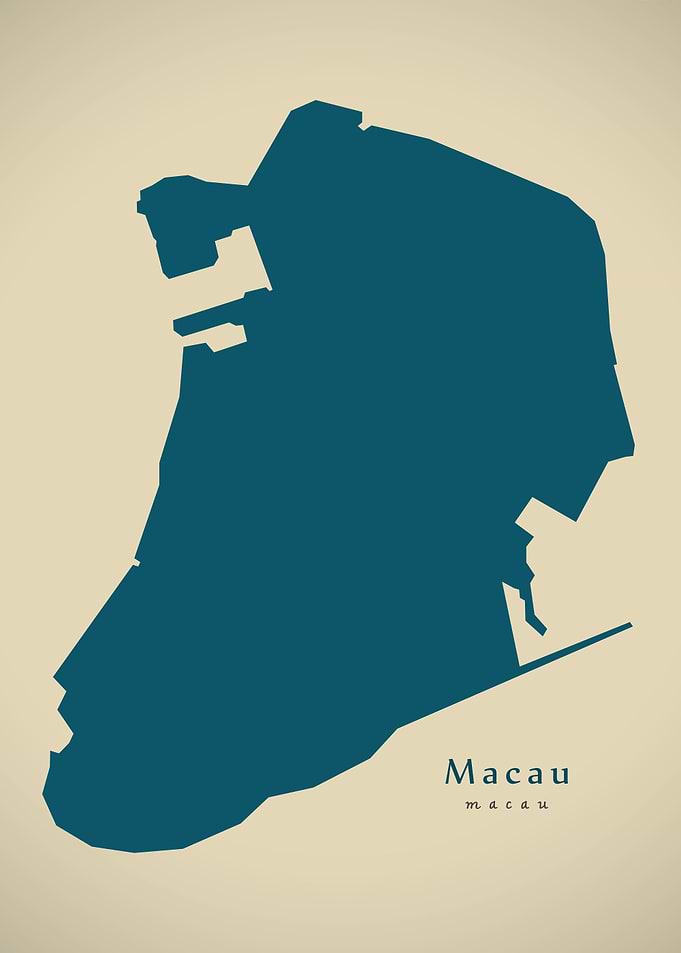 Macau China map