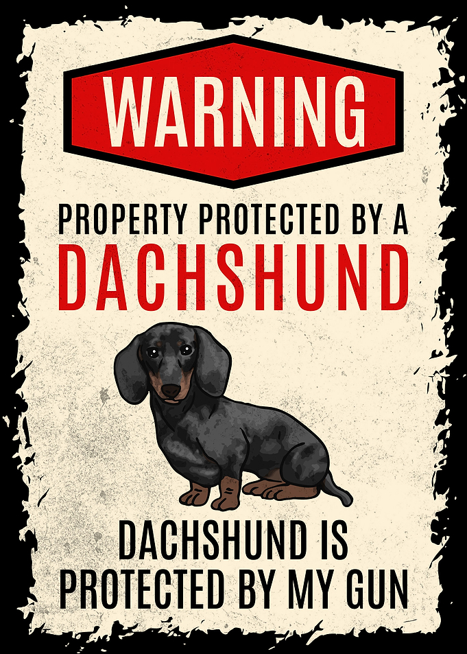 Dachshund Dog Warning 10