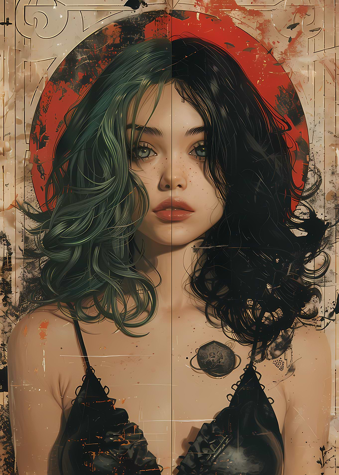 Vintage Young Goth Girl