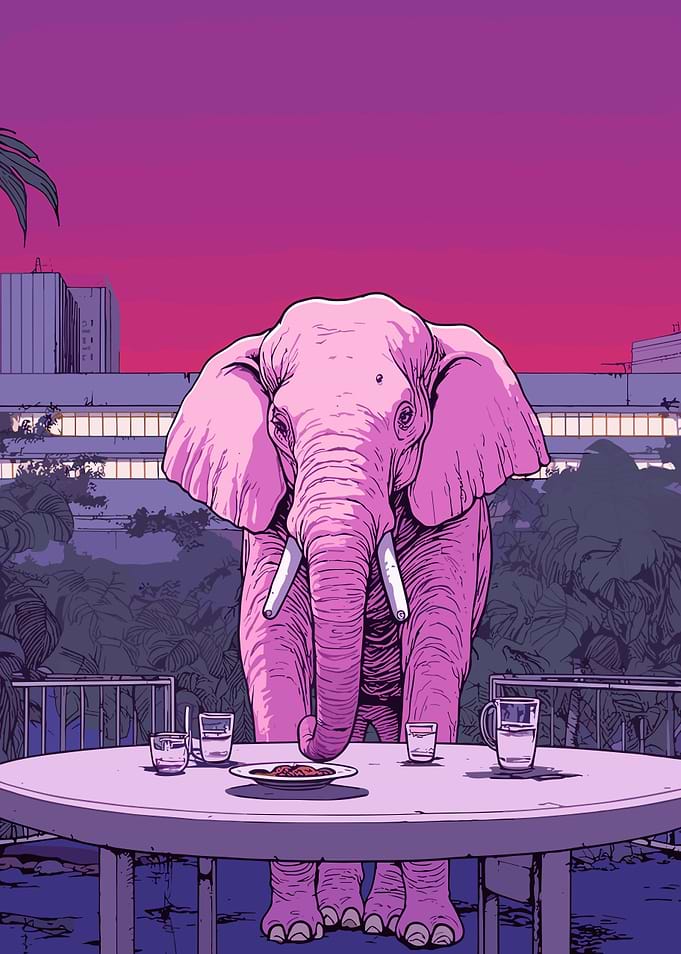 Elephant Pink Retro