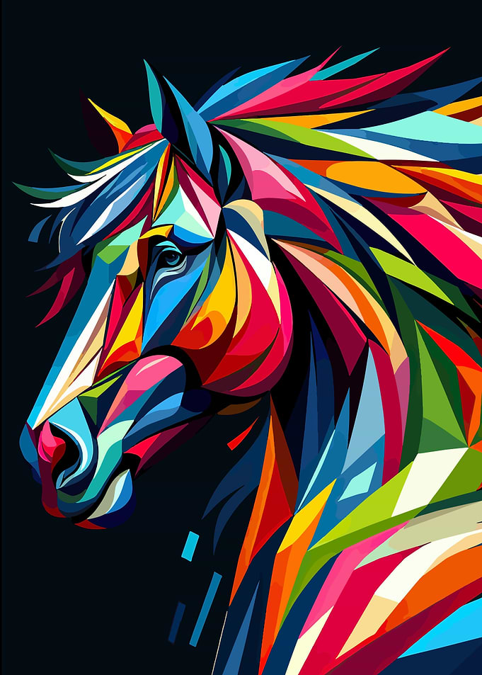 horse wpap pop art