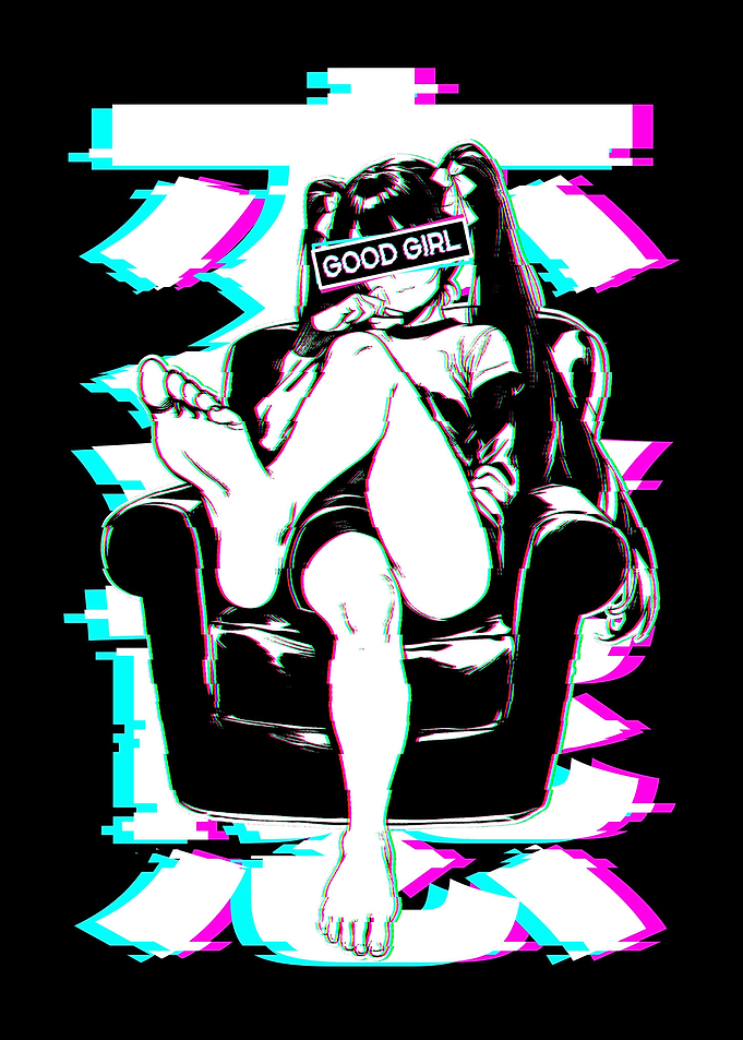 Good Girl Anime Glitch Art