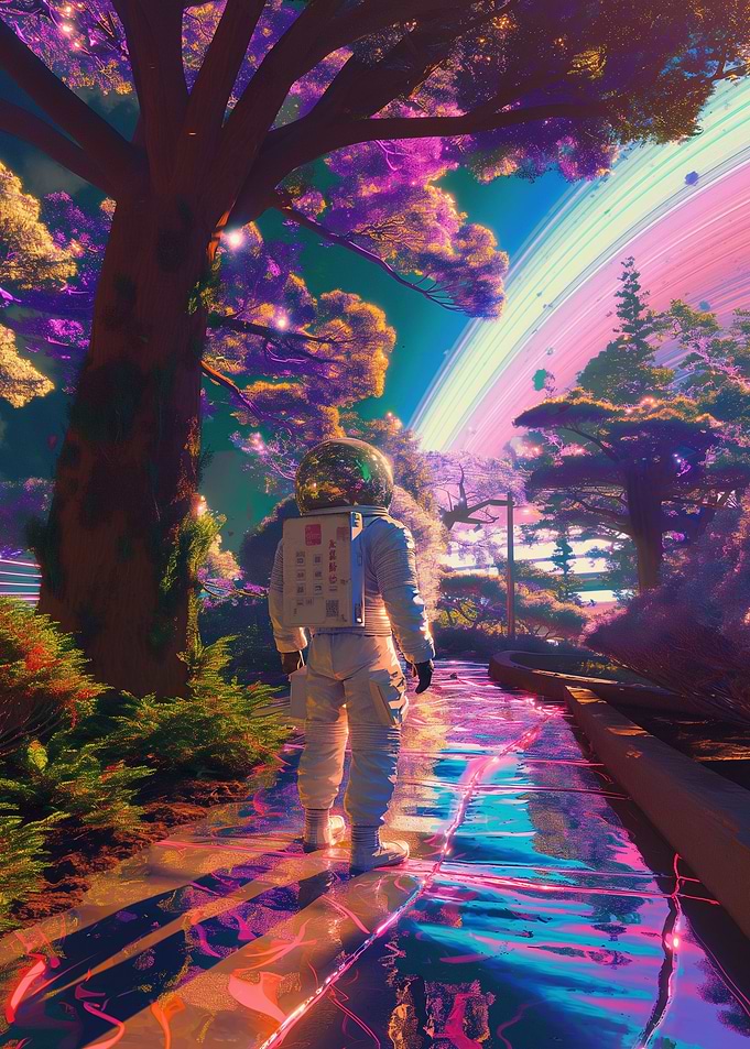 astronaut look sky space