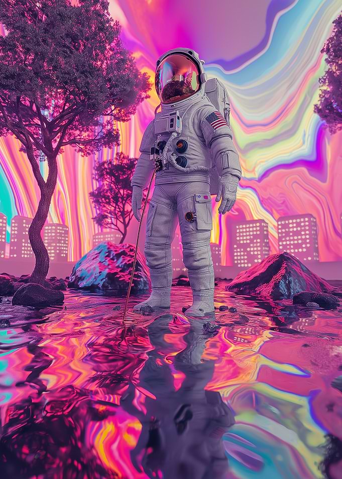 astronaut look distance