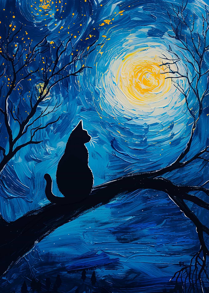 starry night cat