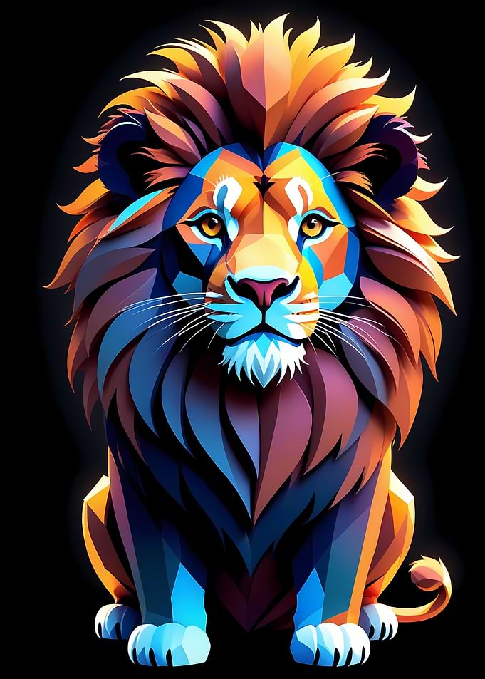 Isometric Lion