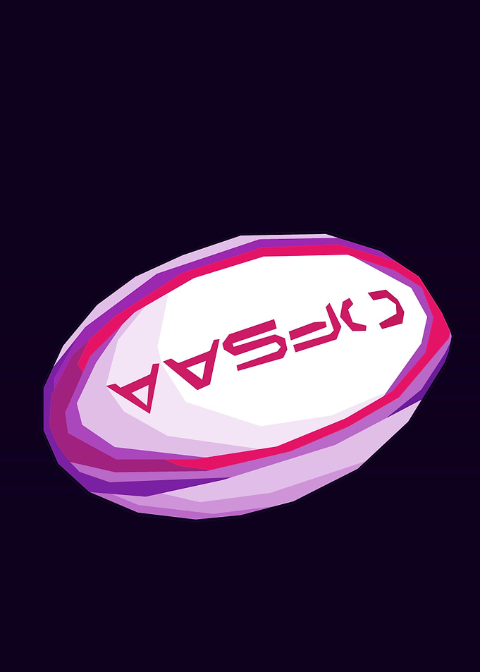 rugby ball pop art
