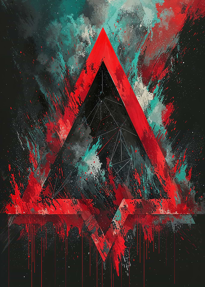 Splattered Red