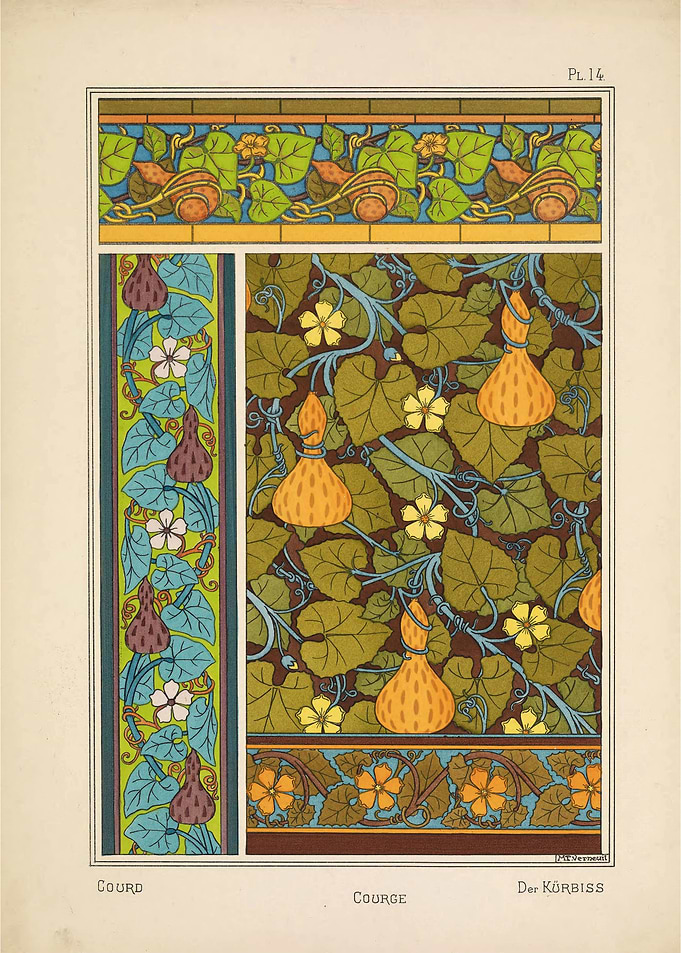 Art Nouveau Squash Flower