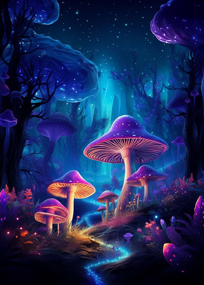 Psychedelic Mushroom Trees