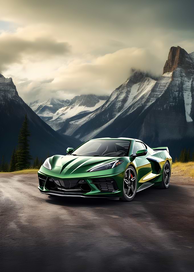 Modern Green Car