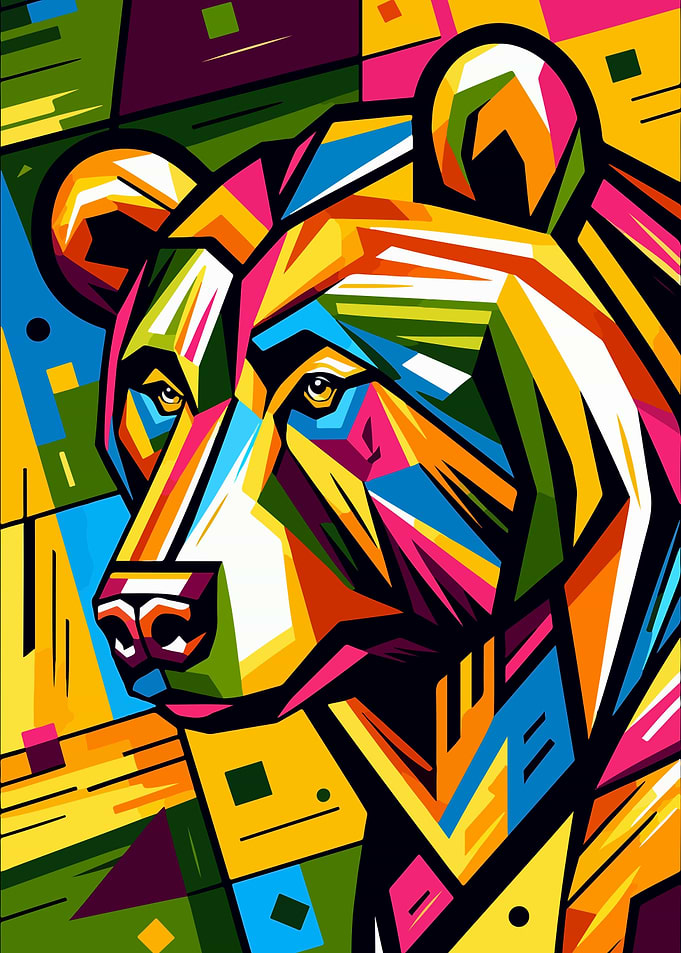 Bear wpap Colorful
