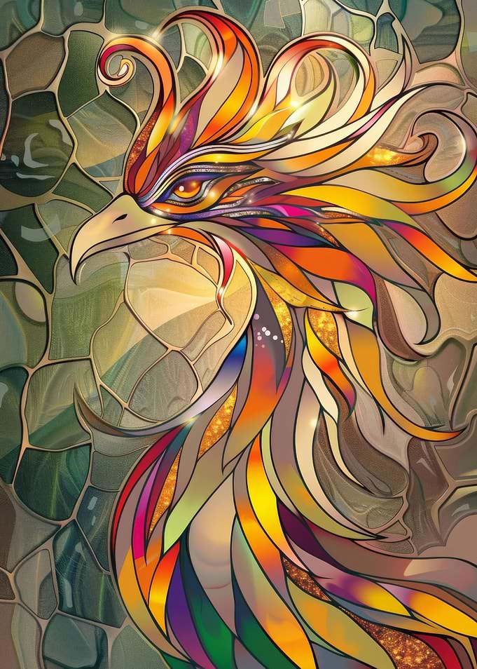 Bird Retro Gold Glass