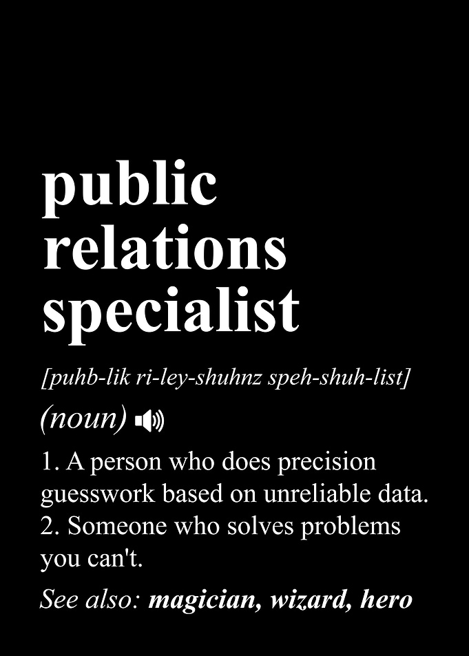Public Relations Funny Job