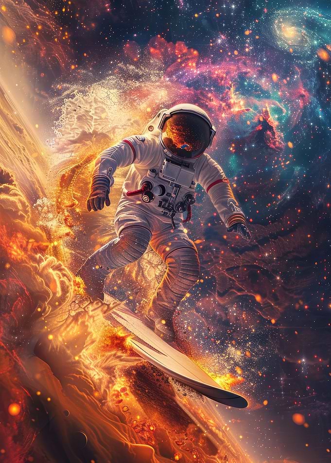 Astronaut Space Surfing