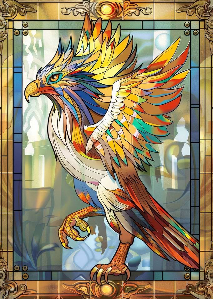 Griffin Retro Gold Glass