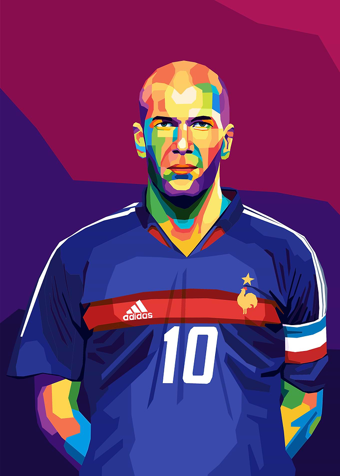 zidane wpap pop art