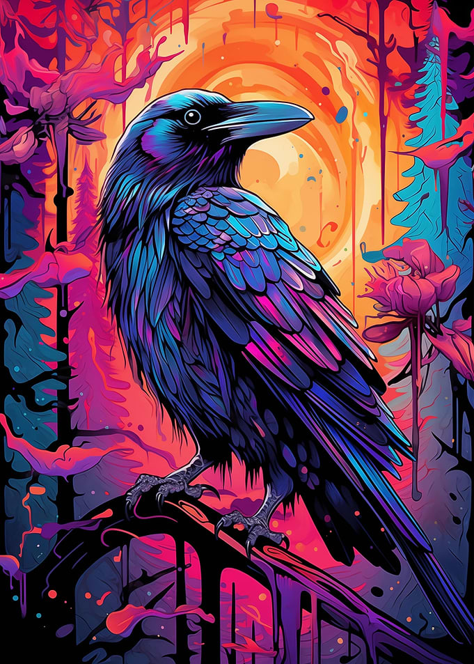 Crow Ravens ink