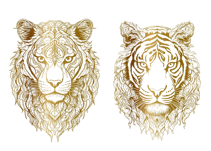 Tiger Head Sketches