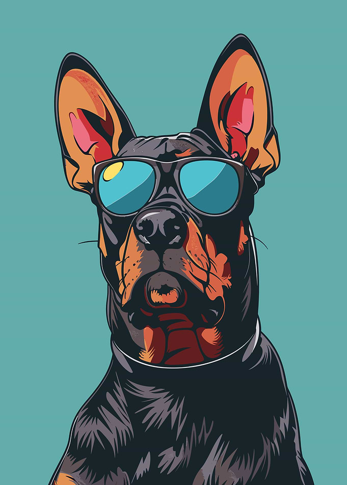 Dog Retro Minimal