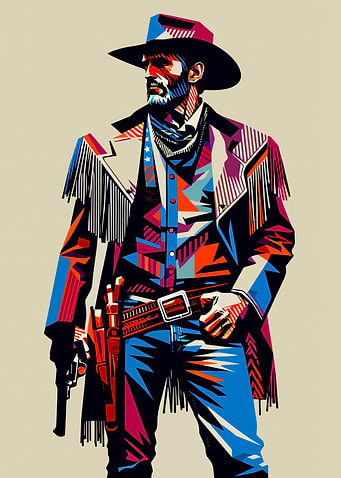 cowboy wpap pop art