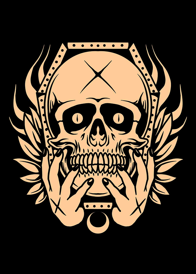 dark skull tattoo