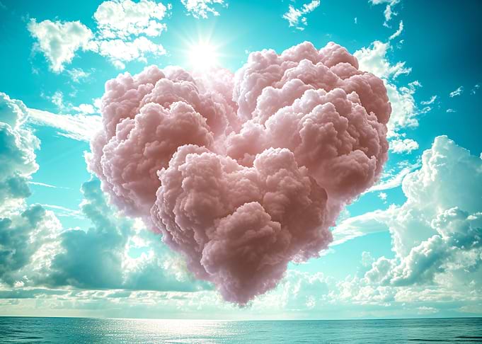Heart shaped cloud