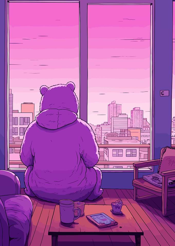 Bear Pink Retro