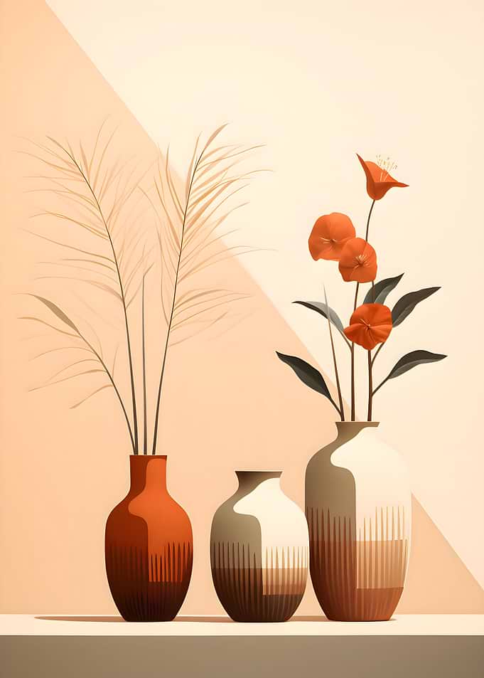 Terracotta Pots Poster