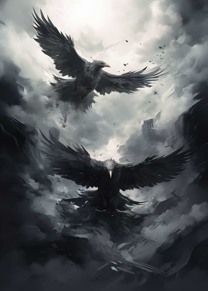 Crow Ravens ink