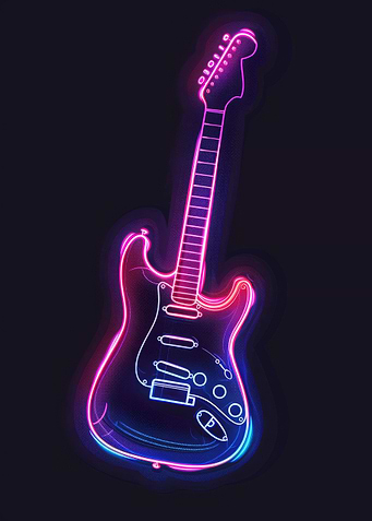 Guitar Music Neon