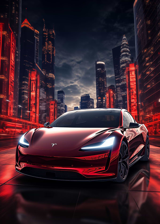 Tesla car Neon model Top 1