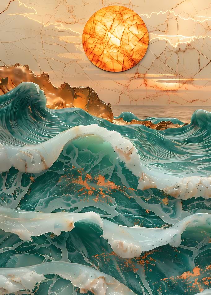 Amber Ocean Sunset