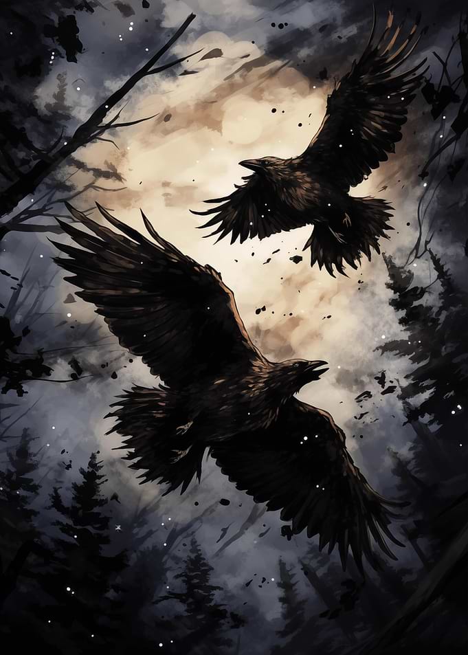 Crow Ravens ink