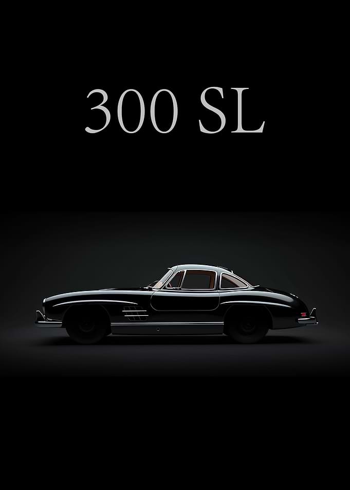 300 SL Black Classic Cars