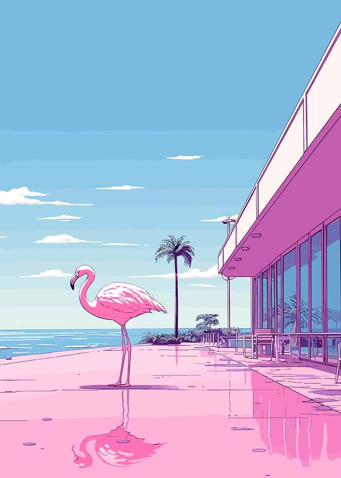 Flamingo Pink Retro