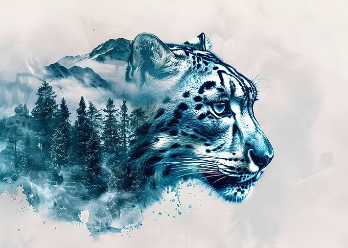 Majestic Snow Leopard