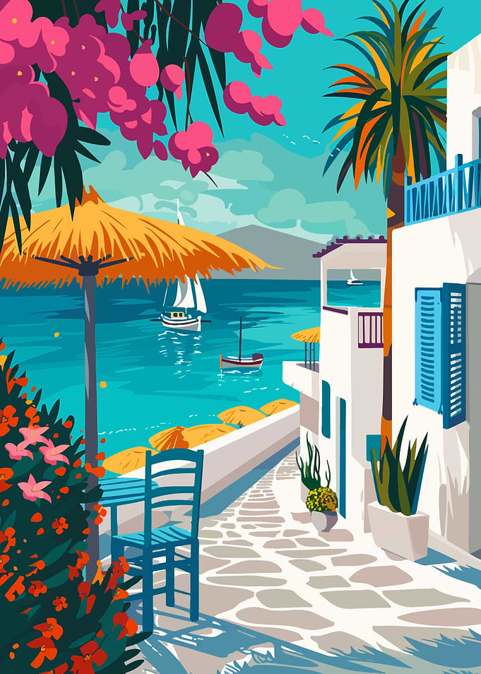 Greece Mykonos Summer Art