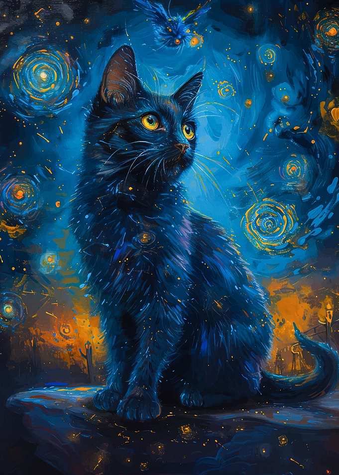 starry night cat