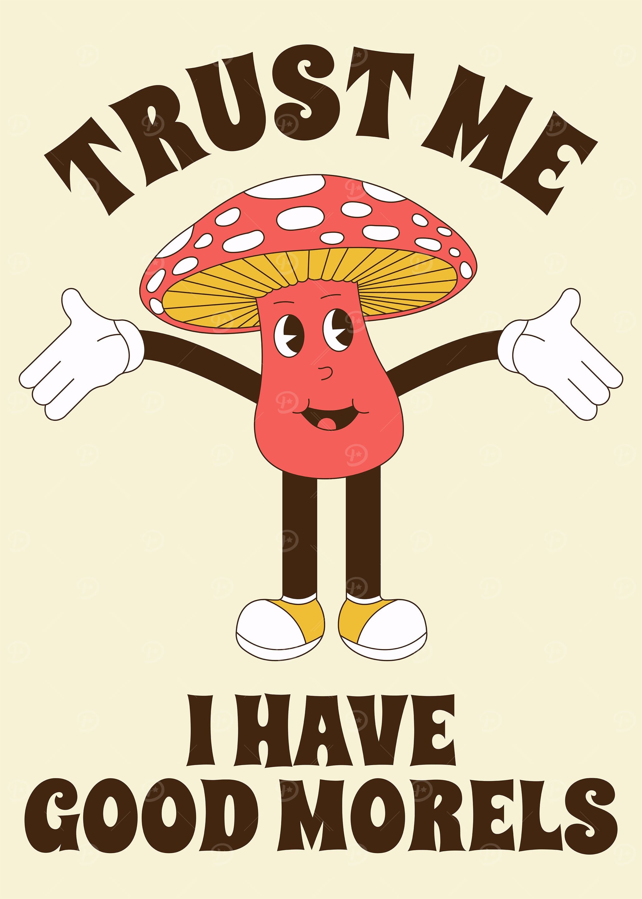 Retro Mushroom Character