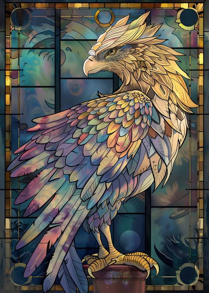 Griffin Retro Gold Glass