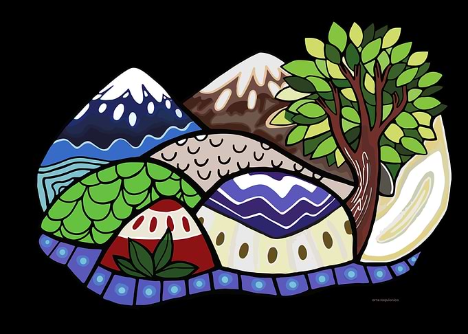 Abstract Andean Mountains